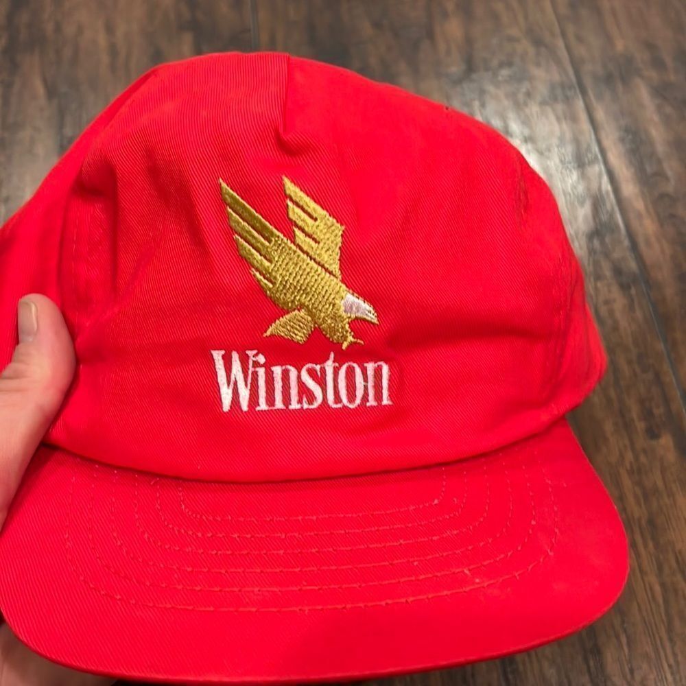 Vintage Winston Cigarettes Snapback Trucker Hat 90s Unworn concept international